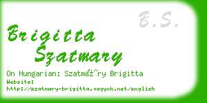 brigitta szatmary business card